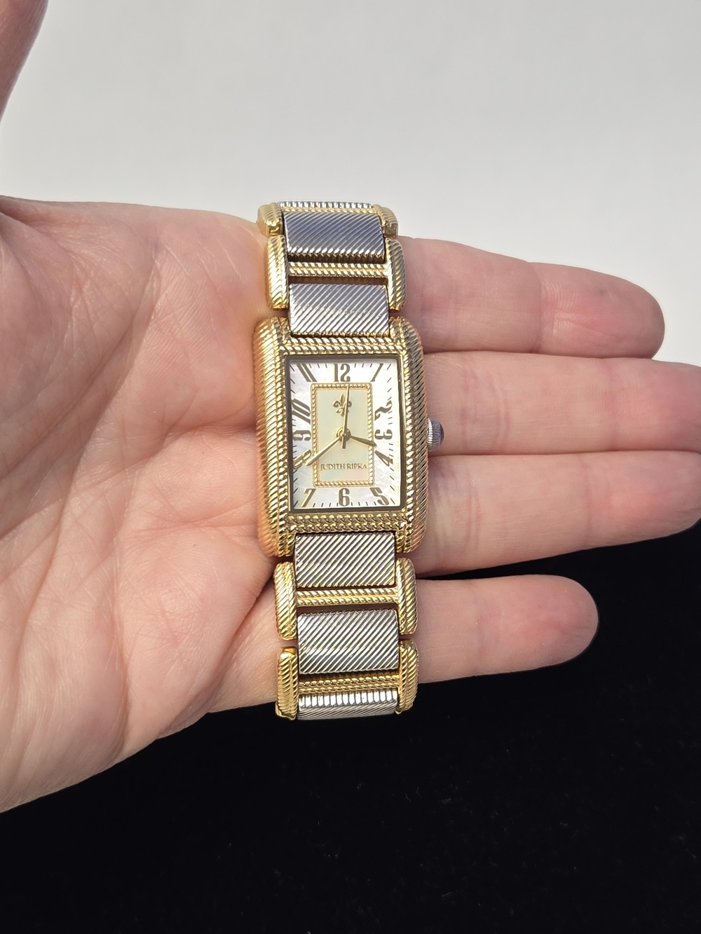Judith Ripka Lexington Two-Tone Gold and Silver Women's Watch